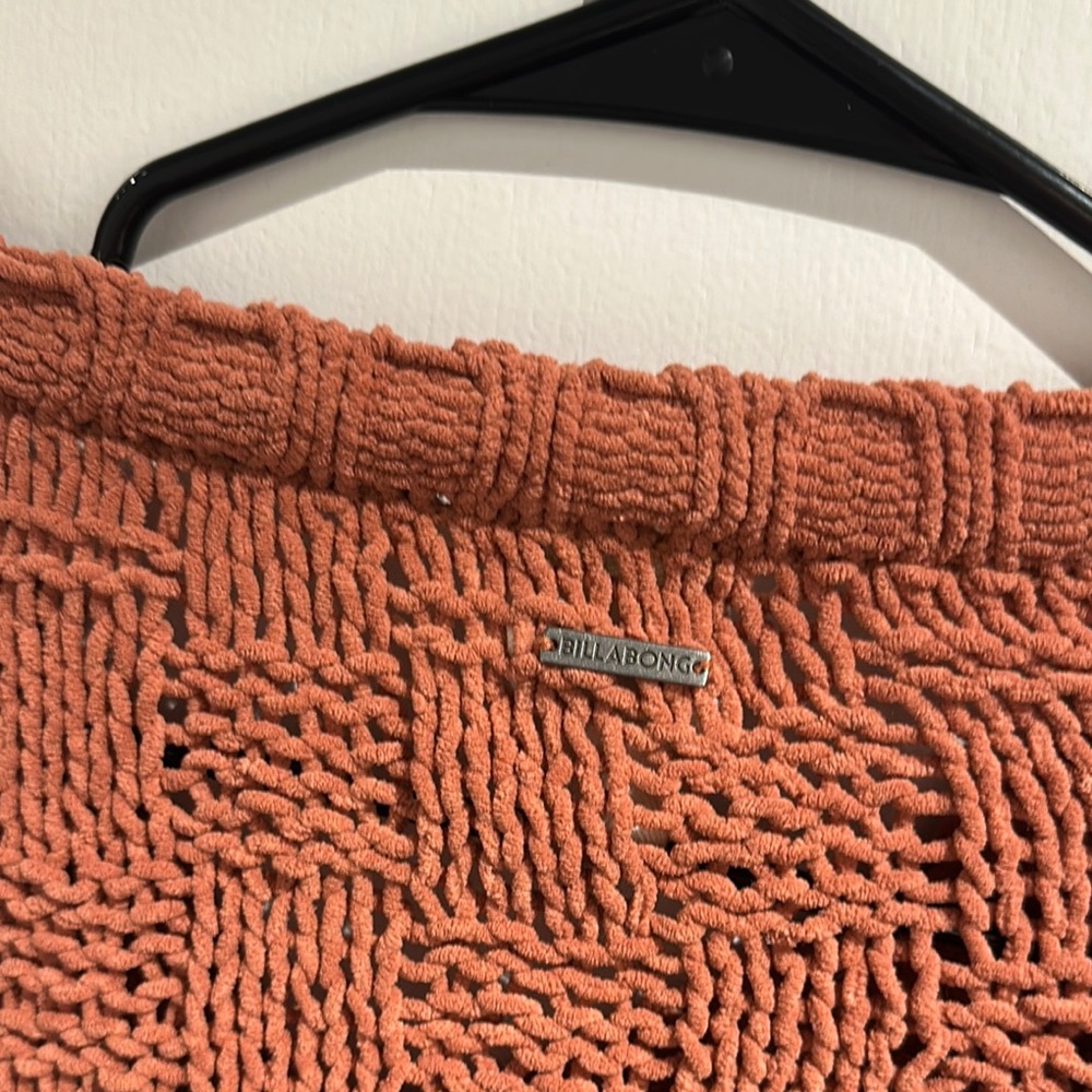Rust Open-Knit Women's Sweater - Picture 3 of 6
